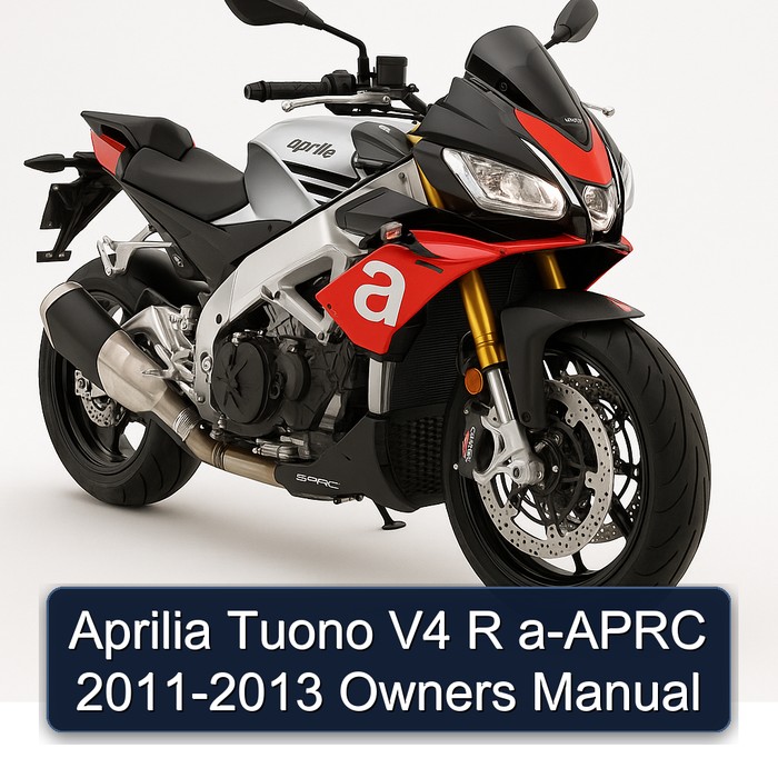 2011-2013 Aprilia Tuono V4 R -aprc - Owners Owner's Manual PDF