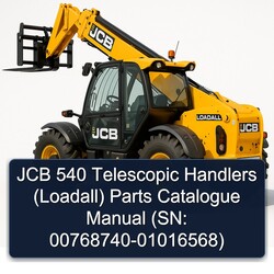 JCB 540 Telescopic Handlers (LOADALL) (sn: 00768740-01016568) Parts Catalog PDF