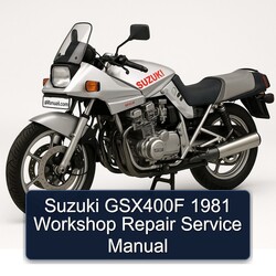 1981 Suzuki GSX Series GSX400F Service Repair Workshop Manual PDF