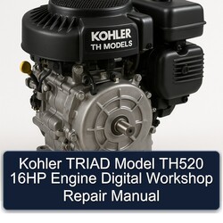 Kohler TH Models Triad Model TH520 16HP Engine Digital Service Repair Workshop Manual PDF
