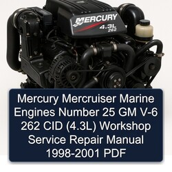 1998-2001 Mercury Mercruiser Marine Engines Number 25 GM V-6 262 CID (4.3l) Service Repair Workshop Manual PDF