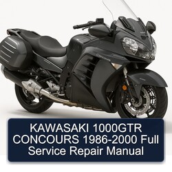1986-2000 Kawasaki Concours Models 1000GTR Service Repair Workshop Manual PDF