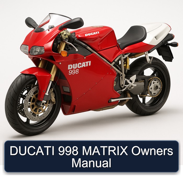 Ducati 998 Matrix Owners Owner's Manual PDF