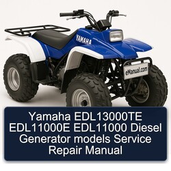 Yamaha EDL13000TE EDL11000E EDL11000 Diesel Generator Models Service Repair Workshop Manual PDF