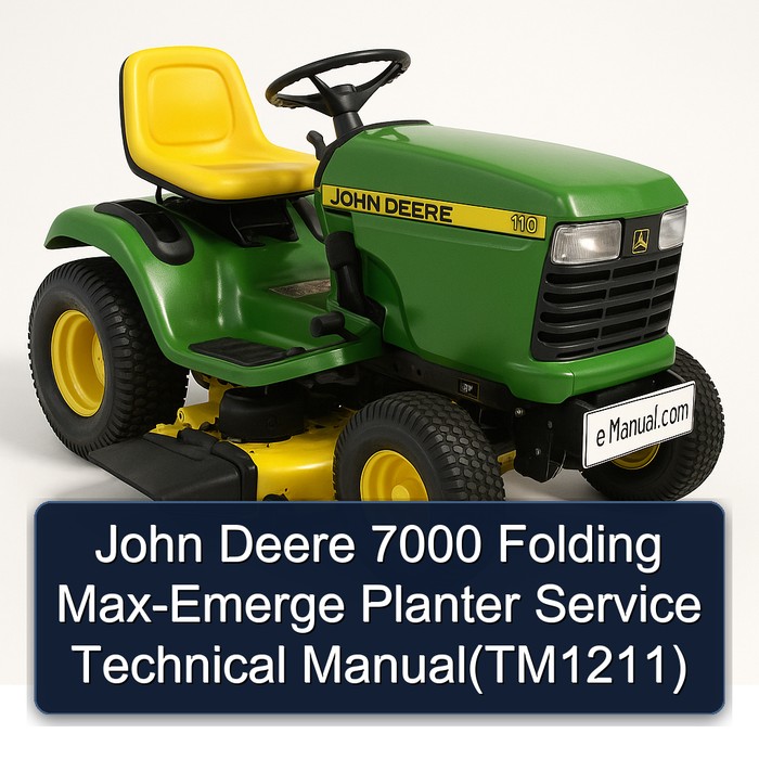 John Deere 7000 Folding Max-emerge Planter (TM1211) Service Repair Workshop Manual PDF