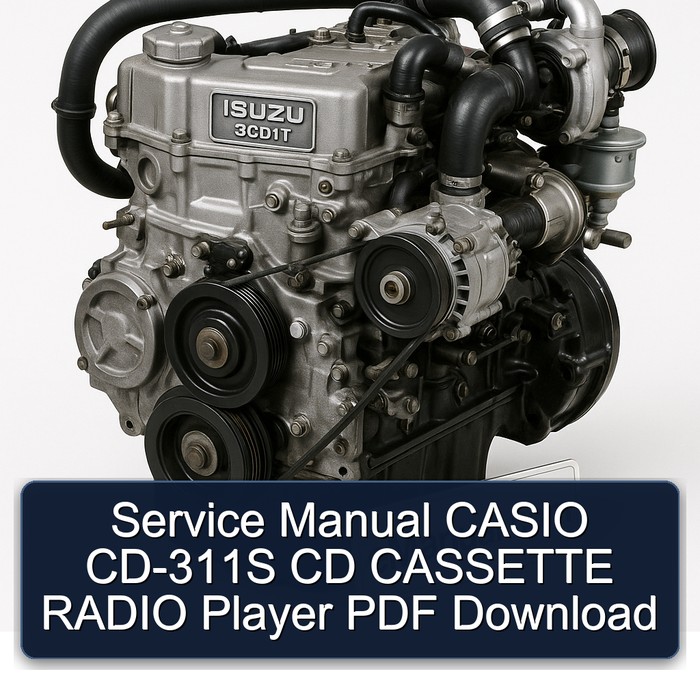 Isuzu 3 CD 1 T Casio CD-311S Cassette Radio Player Service Repair Workshop Manual PDF