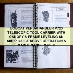 Bobcat Versahandler V723 Telescopic Tool Carrier Operation Maintenance Service Repair Workshop Manual PDF