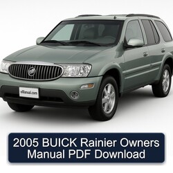 2005 Buick Rainier Owners Owner's Manual PDF