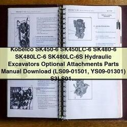 Kobelco SK450-6 Sk450lc-6 SK480-6 Sk480lc-6 Sk480lc-6s Hydraulic Excavators Optional Attachments Parts Catalog PDF