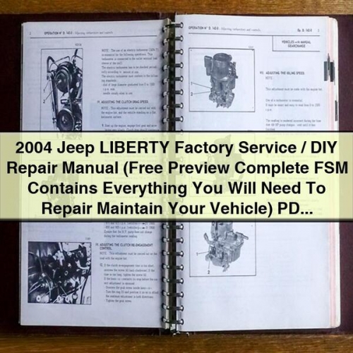2004 Jeep J Series Liberty DIY Service Repair Workshop Manual PDF