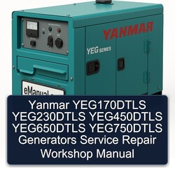 Yanmar YEG170DTLS YEG230DTLS YEG450DTLS YEG650DTLS YEG750DTLS Generators Service Repair Workshop Manual PDF