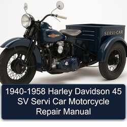 1958 Harley Davidson Servi Car 1940- 45 SV Motorcycle Service Repair Workshop Manual PDF