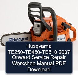 2007 Husqvarna TR650 Models Te250-te450-te510 Onward Service Repair Workshop Manual PDF