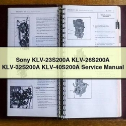 Sony Klv-23s200a Klv-26s200a Klv-32s200a Klv-40s200a Service Repair Workshop Manual PDF