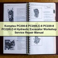 Komatsu PC200-8 Pc200lc-8 PC220-8 Pc220lc-8 Hydraulic Excavator Service Repair Workshop Manual PDF