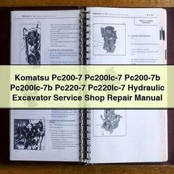 Komatsu PC200-7 Pc200lc-7 PC200-7B Pc200lc-7b PC220-7 Pc220lc-7 Hydraulic Excavator Shop Service Repair Workshop Manual PDF