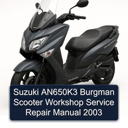 2003 Baotian Suzuki An650k3 Burgman Scooter Service Repair Workshop Manual PDF