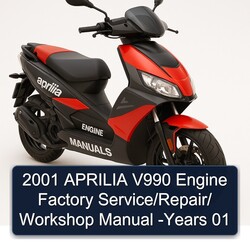 2001 Aprilia V990 Engine years 01 Service Repair Workshop Manual PDF