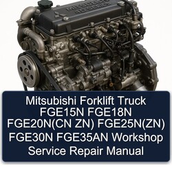 Mitsubishi Forklift Truck FGE15N FGE18N Fge20n(cn Zn) Fge25n(zn) FGE30N FGE35AN Service Repair Workshop Manual PDF