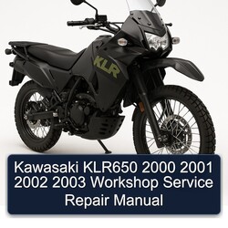 2000-2003 Kawasaki KLR Series KLR650 Service Repair Workshop Manual PDF