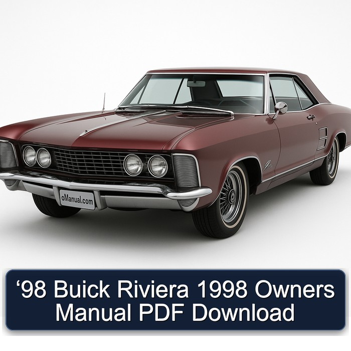 1998 Buick Riviera ‘98 Owners Owner's Manual PDF