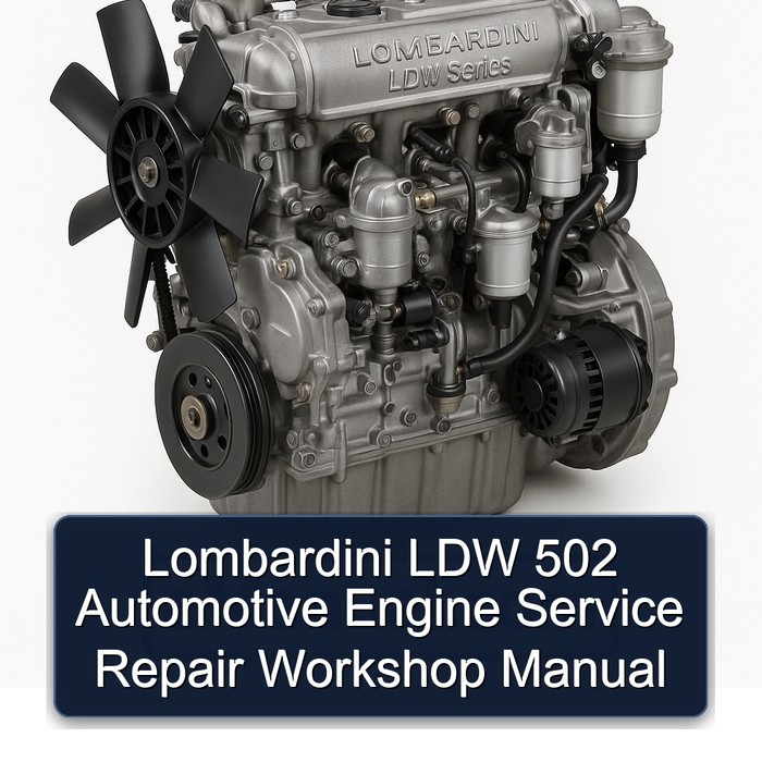 Lombardini LDW Series 502 Automotive Engine Service Repair Workshop Manual PDF