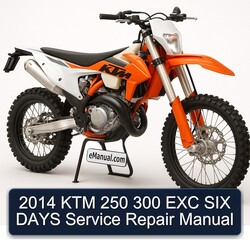 2014 KTM 250 300 EXC SIX Days Service Repair Workshop Manual PDF