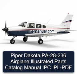 Piper Dakota Pa-28-236 Airplane Illustrated IPC IPL Parts Catalog PDF