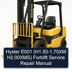 Hyster E001 (h1.50-1.75xm H2.00xms) Forklift Service Repair Workshop Manual PDF