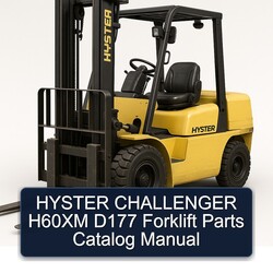 Hyster Challenger H60XM D177 Forklift Parts Catalog PDF
