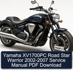 2002-2007 Yamaha Warrior XV1700PC Road Star Service Repair Workshop Manual PDF