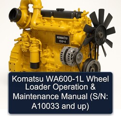 Komatsu WA600-1L Wheel Loader Operation (s/n: A10033 Up) Service Repair Workshop Manual PDF