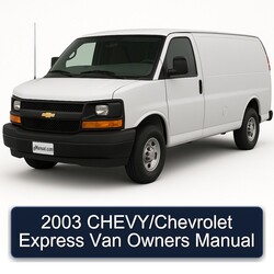 2003 Chevrolet Express Chevy/ Van Owners Owner's Manual PDF