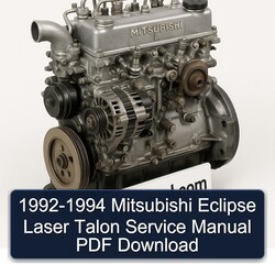 1992-1994 Mitsubishi Eclipse Laser Talon Service Repair Workshop Manual PDF