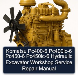 Komatsu PC400-6 Pc400lc-6 PC450-6 Pc450lc-6 Hydraulic Excavator Service Repair Workshop Manual PDF