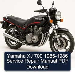 1985-1986 Yamaha XJ Models 700 Service Repair Workshop Manual PDF