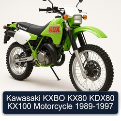 Kawasaki KXBO KX80 KDX80 KX100 Motorcycle 1989-1997