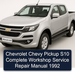 1992 Chevrolet Chevy Pickup S10 Service Repair Workshop Manual PDF