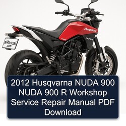 2012 Husqvarna Nuda Models 900 R Service Repair Workshop Manual PDF