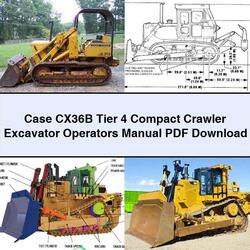 Case CX36B Tier 4 Compact Crawler Excavator Operators Operator's Manual PDF