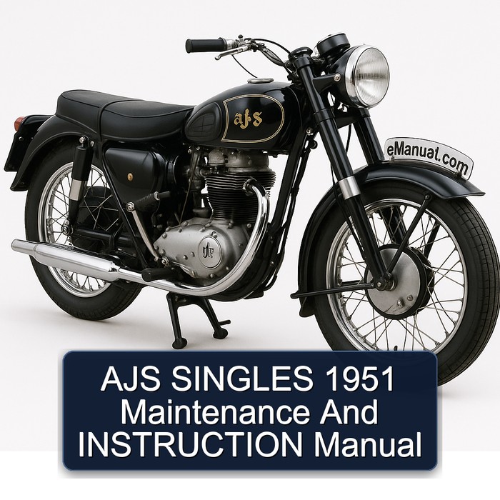 1951 Ajs Singles Instruction Service Repair Workshop Manual PDF