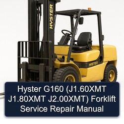 Hyster G160 (j1.60xmt J1.80xmt J2.00xmt) Forklift Service Repair Workshop Manual PDF