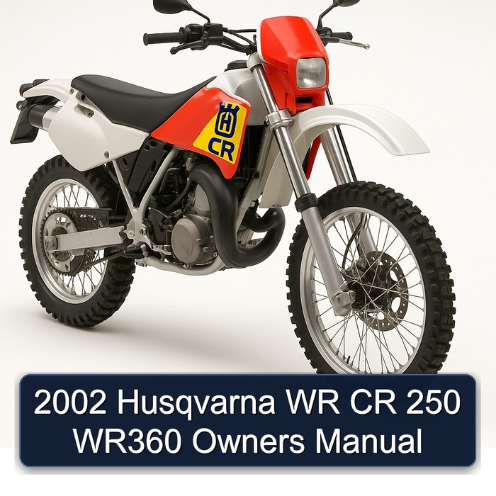 2002 Husqvarna CR Models WR 250 WR360 Owners Owner's Manual PDF
