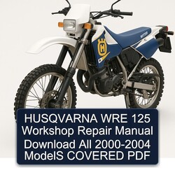 2000-2004 Husqvarna WRE Models 125 All - Covered Service Repair Workshop Manual PDF