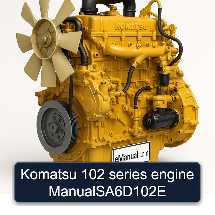 Komatsu 102 Series Engine A6d102e Service Repair Workshop Manual PDF