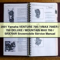 2001 Yamaha Venture 700 / Vmax 700ER Deluxe Mountain MAX SRX700R Snowmobile Service Repair Workshop Manual PDF