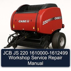 JCB JS 220 1610000-1612499 Service Repair Workshop Manual PDF