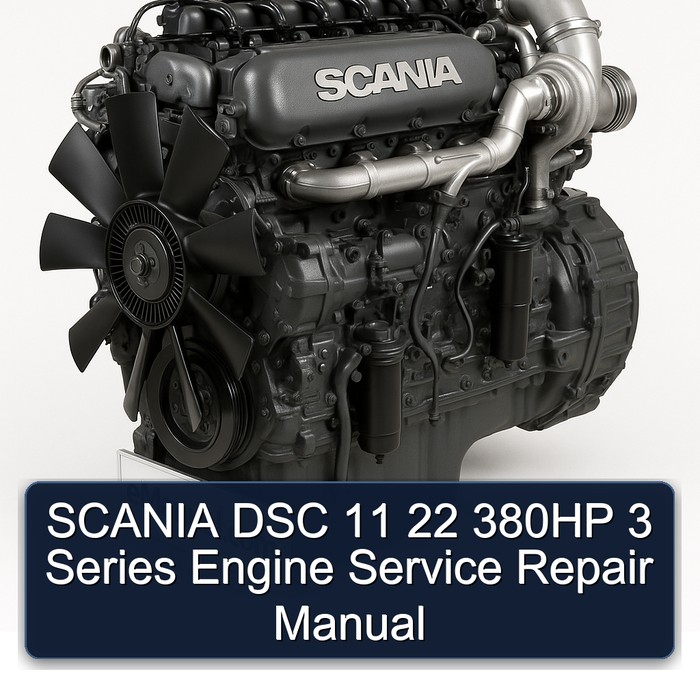 Scania 3 Series DSC 11 22 380HP Engine Service Repair Workshop Manual PDF
