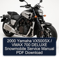 2000 Yamaha VX500SX / Vmax 700 Deluxe Snowmobile Service Repair Workshop Manual PDF