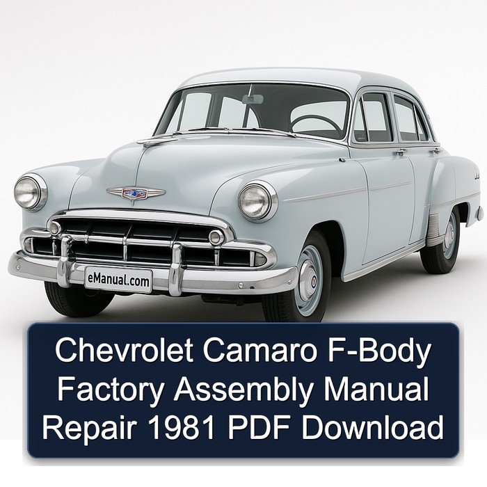 1981 Chevrolet Camaro F-BODY Assembly Service Repair Workshop Manual PDF